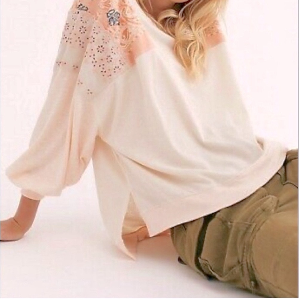 We The Free People Feelin It Paisley Eyelet Top - Picture 9 of 10